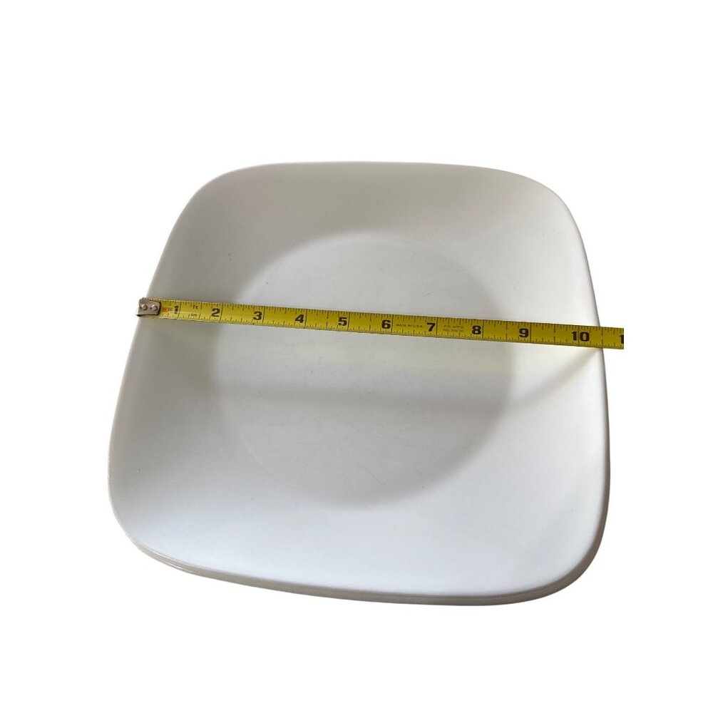 Corelle Pure White Square Dinner Plates Set Of 2 Break & Chip Resistant 10.25" - Picture 4 of 4